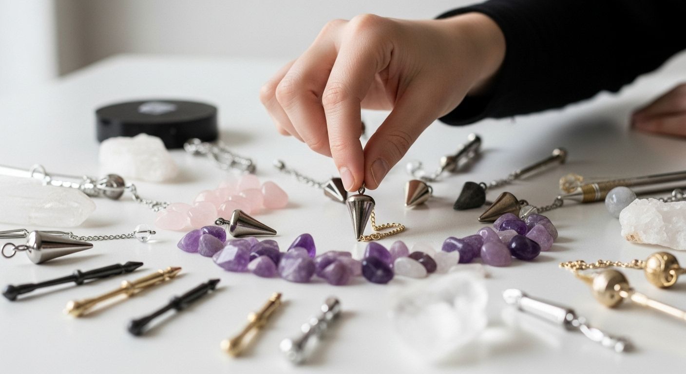 pendel kiezen kristallen handen