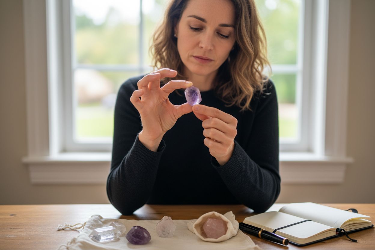 edelsteen energiecontrole handmatig