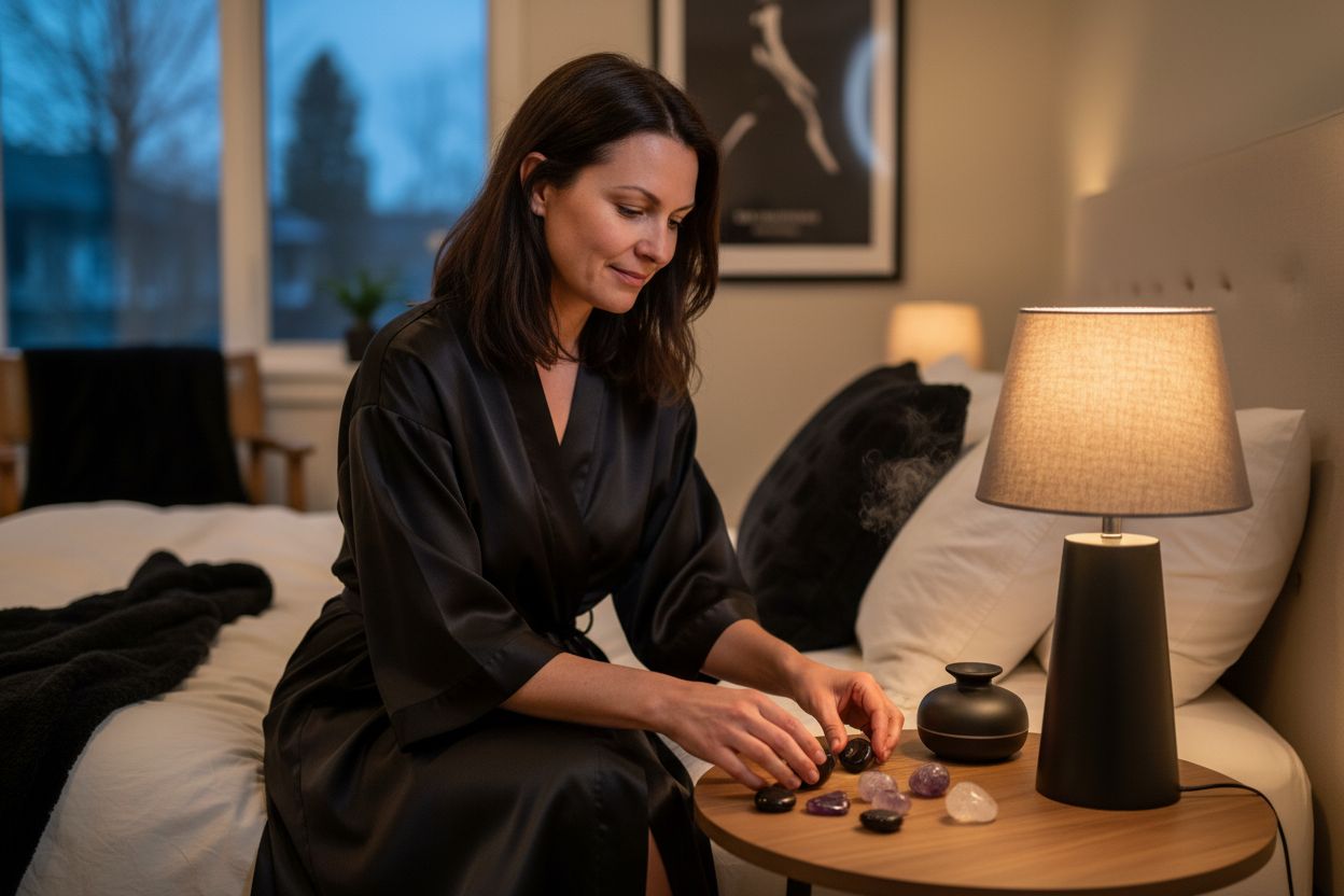 beschermende edelstenen slaapritueel interieur