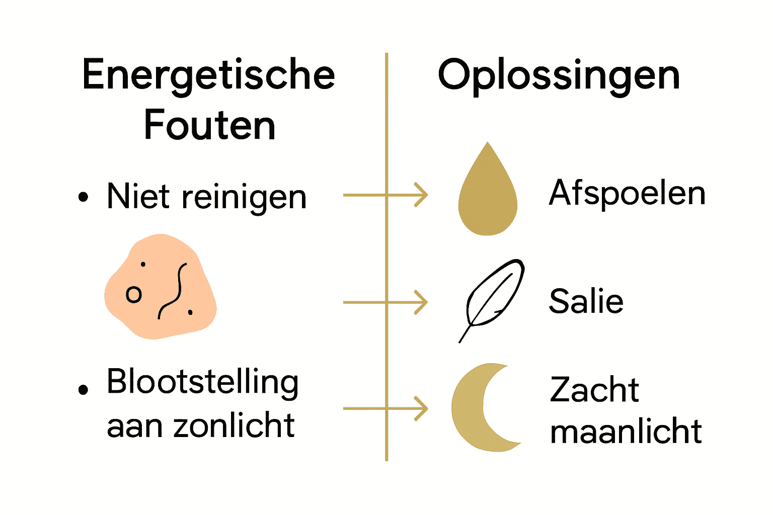 Infographic met fouten en onderhoud van zwarte toermalijn