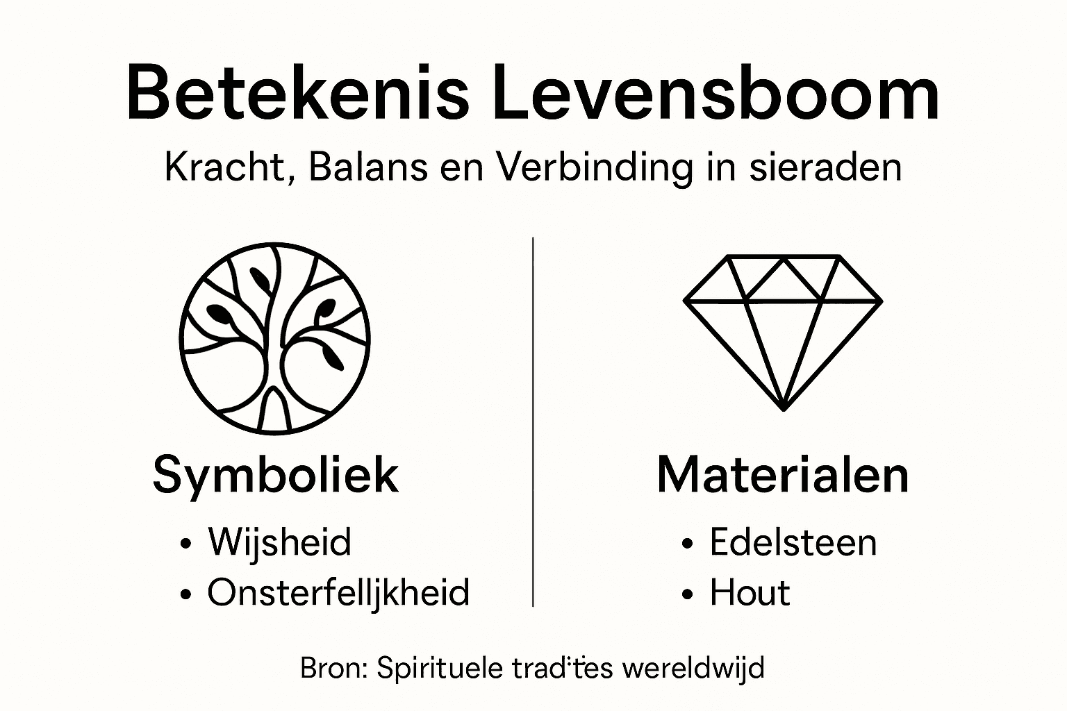 Overzicht: de betekenis en materialen van de levensboom als sieraad