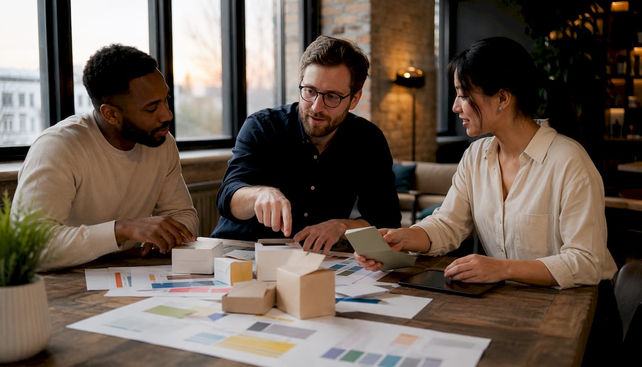 Team managing packaging prototype cost and timeline