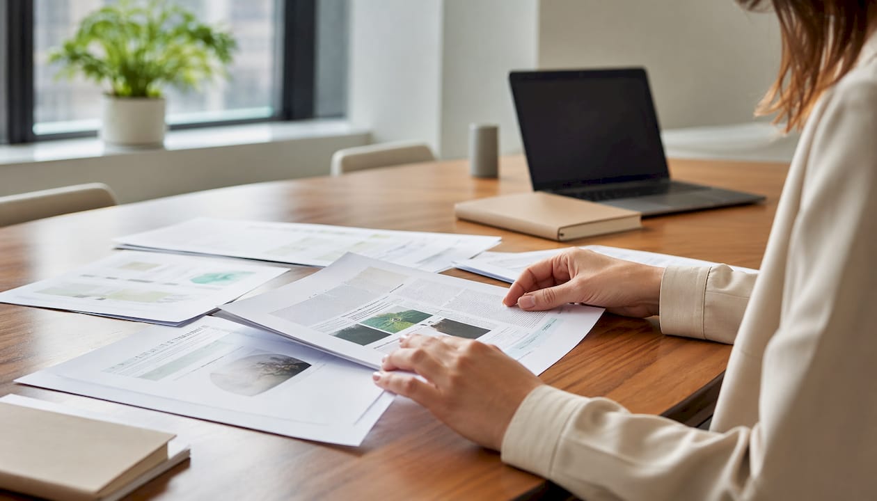 Hands reviewing FDA compliance documents