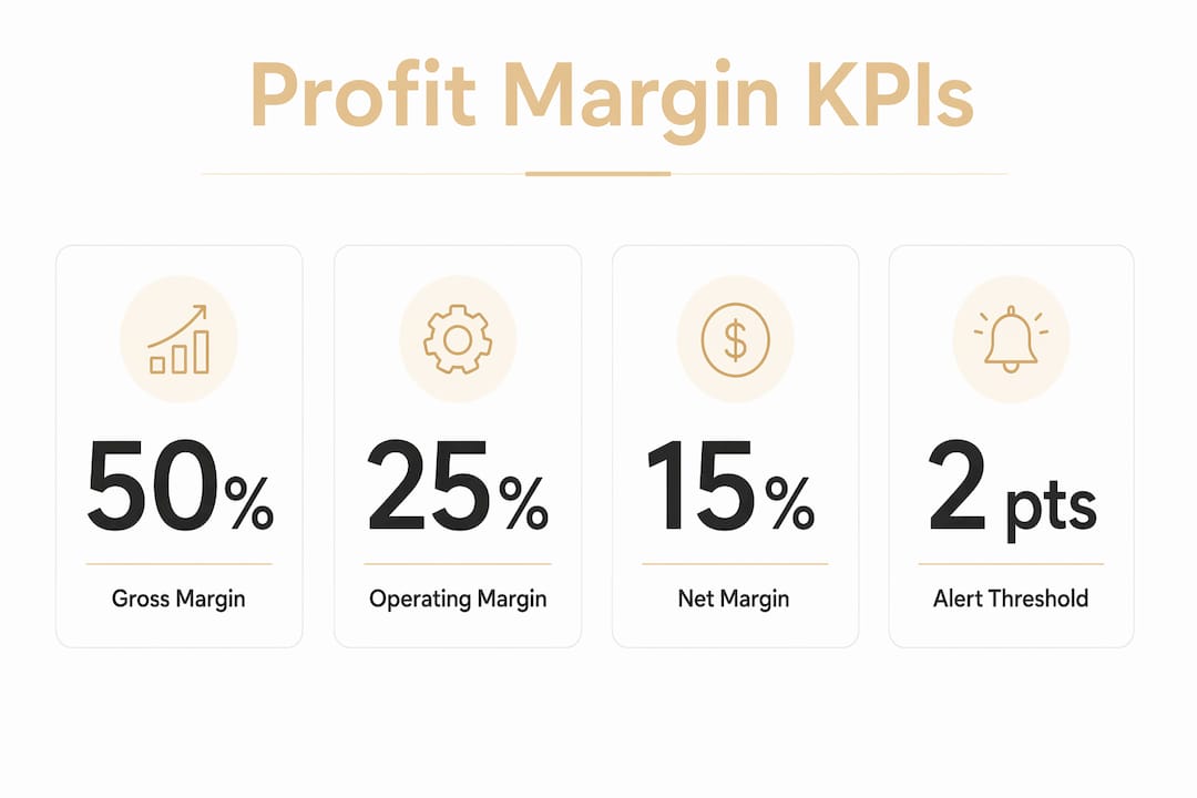 Infographic illustrating key profit margin percentages