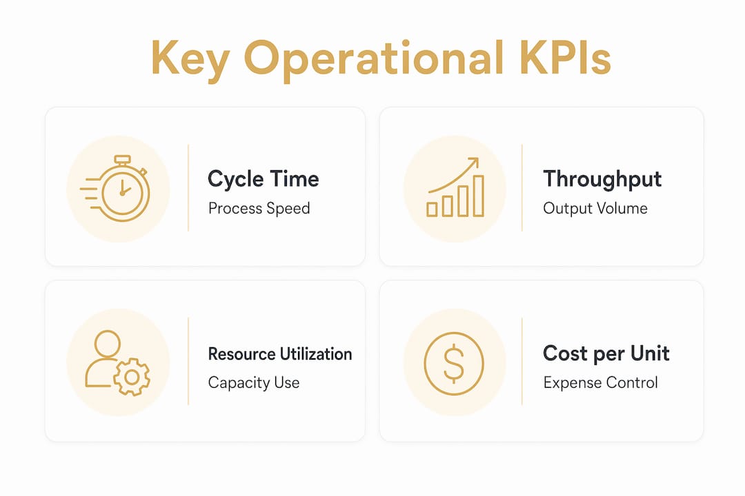 Infographic illustrating key operational efficiency KPIs