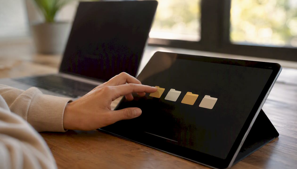 Hand plugging USB drive for SOP storage