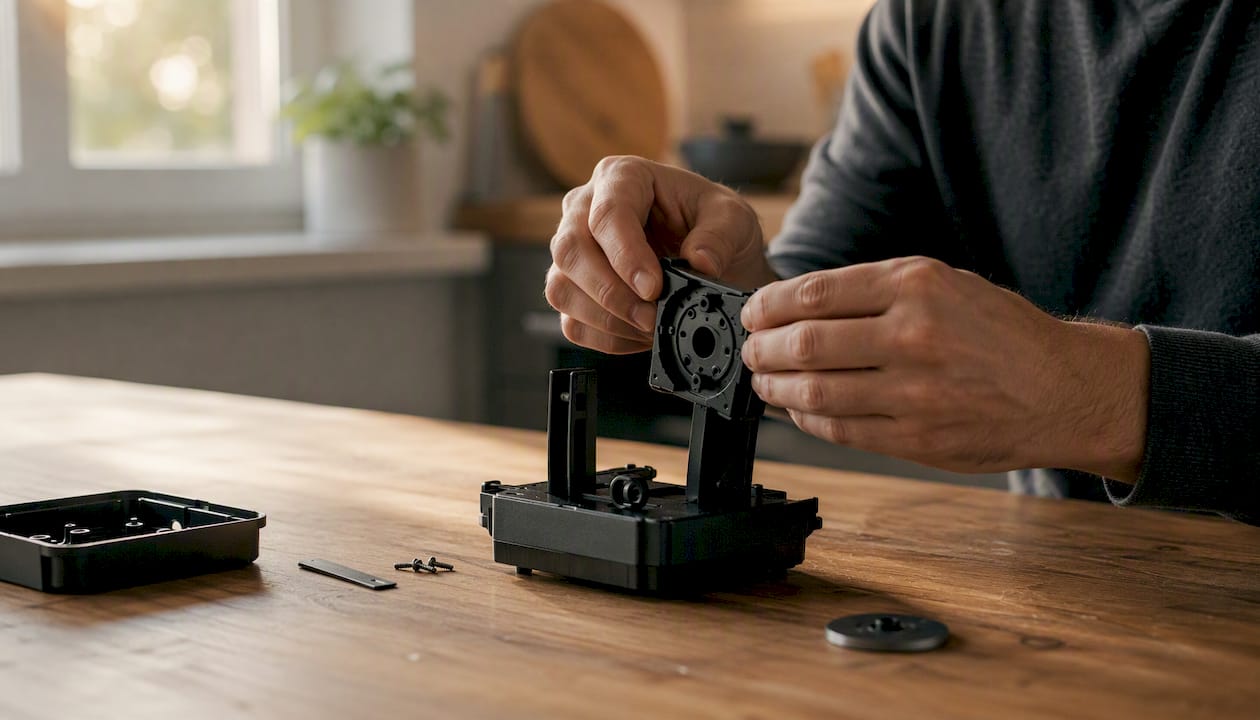 Hands assembling equipment during SOP test