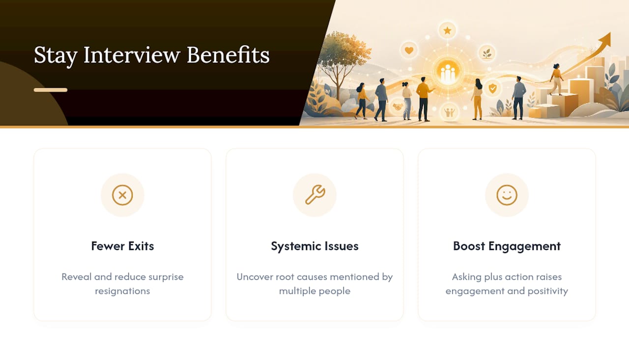 What Benefits Do Stay Interviews Bring to Retention and Engagement? — overview diagram