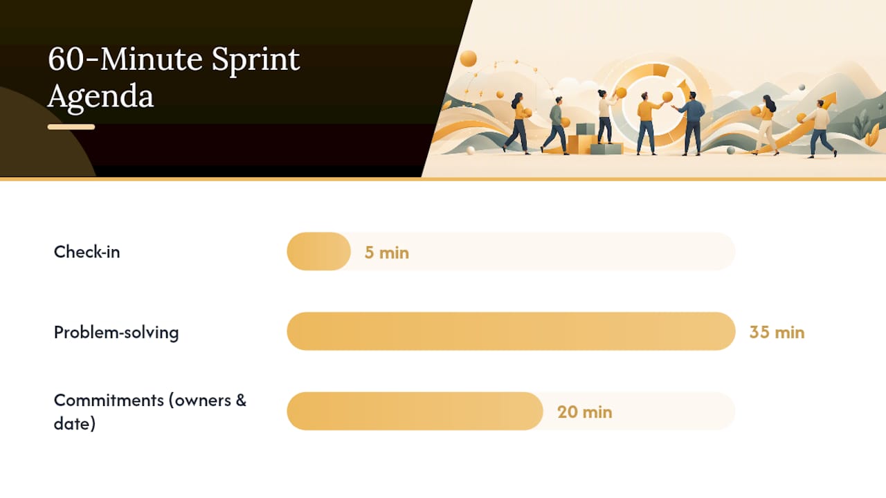 Proportional 60-minute workshop agenda stages