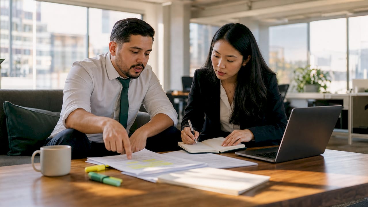 Legal team collaborating on workflow automation