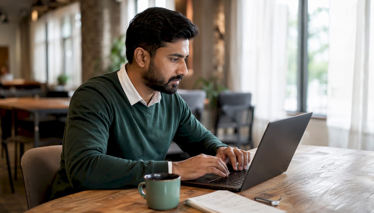 Hands typing to integrate AI tools at desk