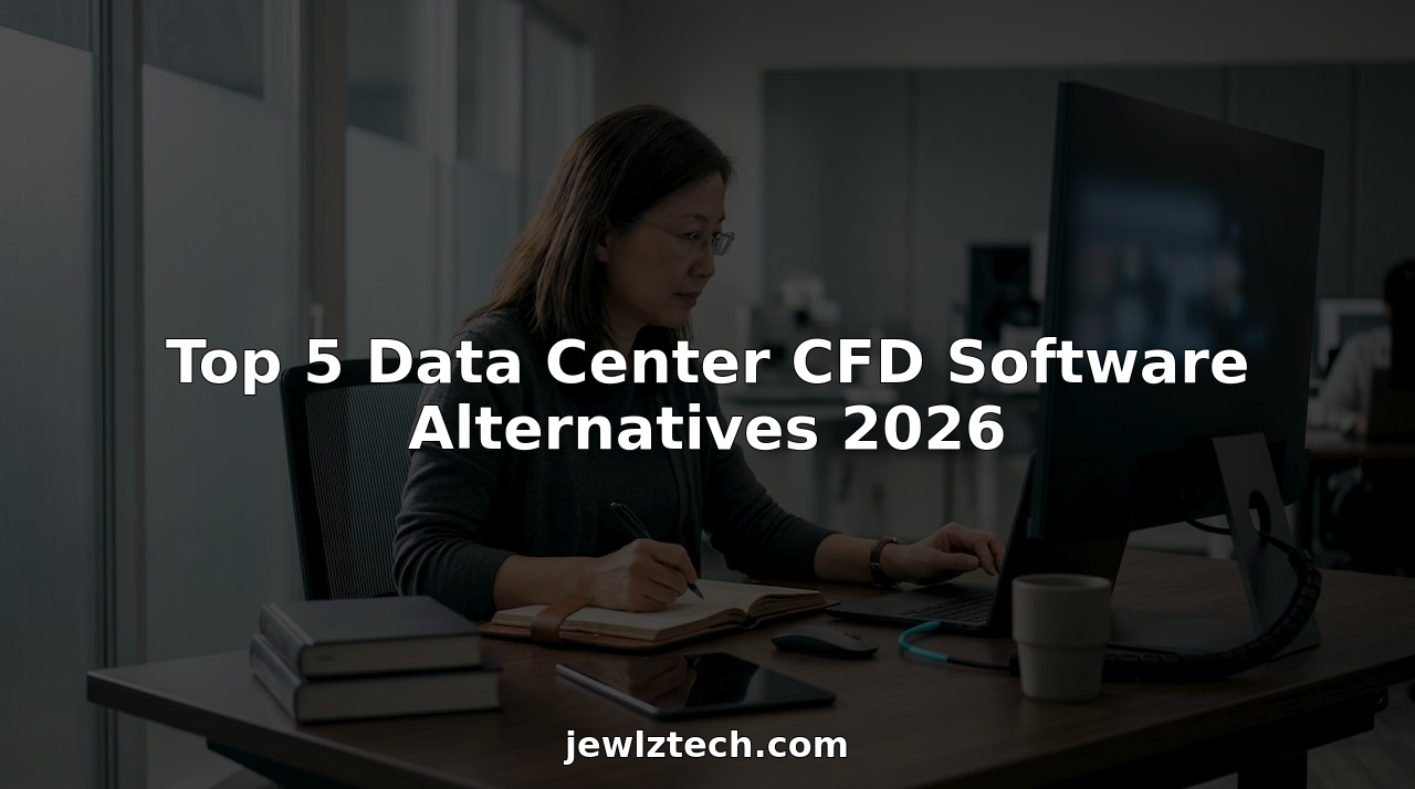 Engineer working with data center CFD software hardware