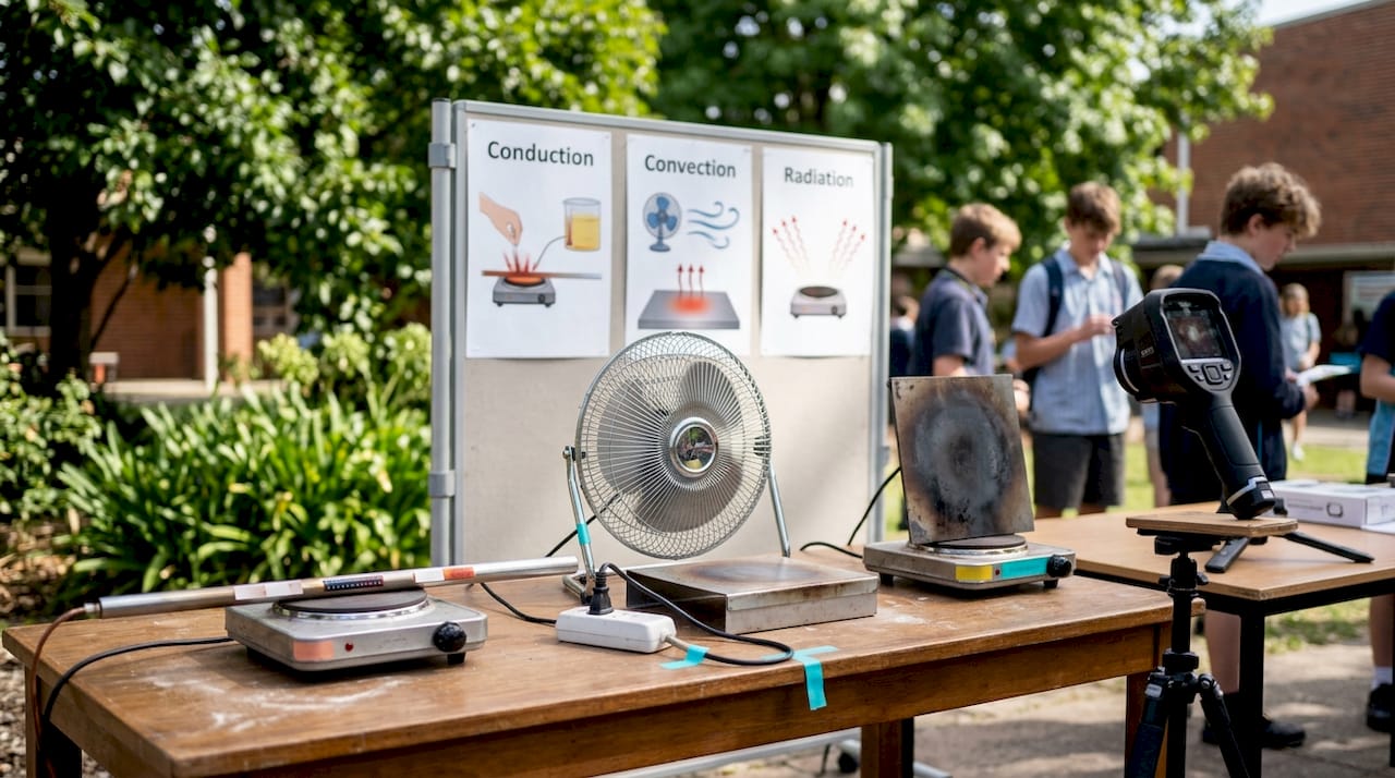 Heat transfer mechanisms demonstration setup