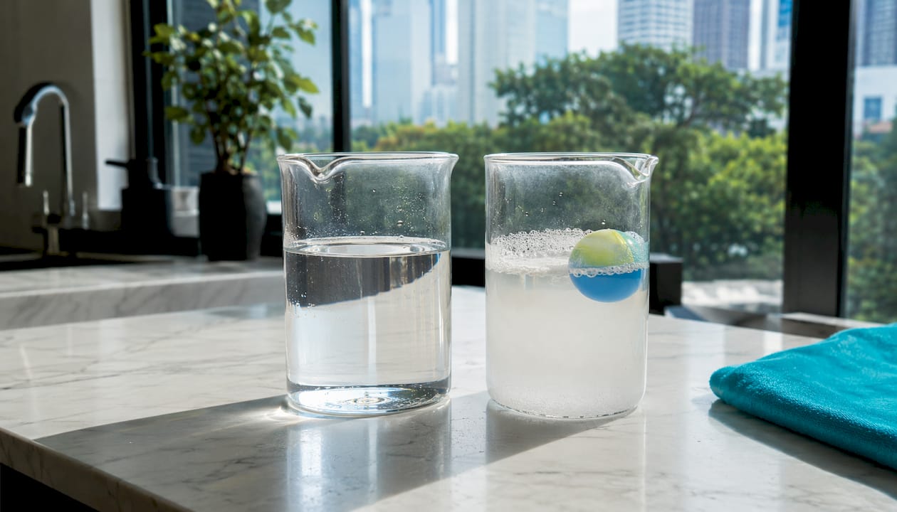 Saltwater and freshwater with floating ball