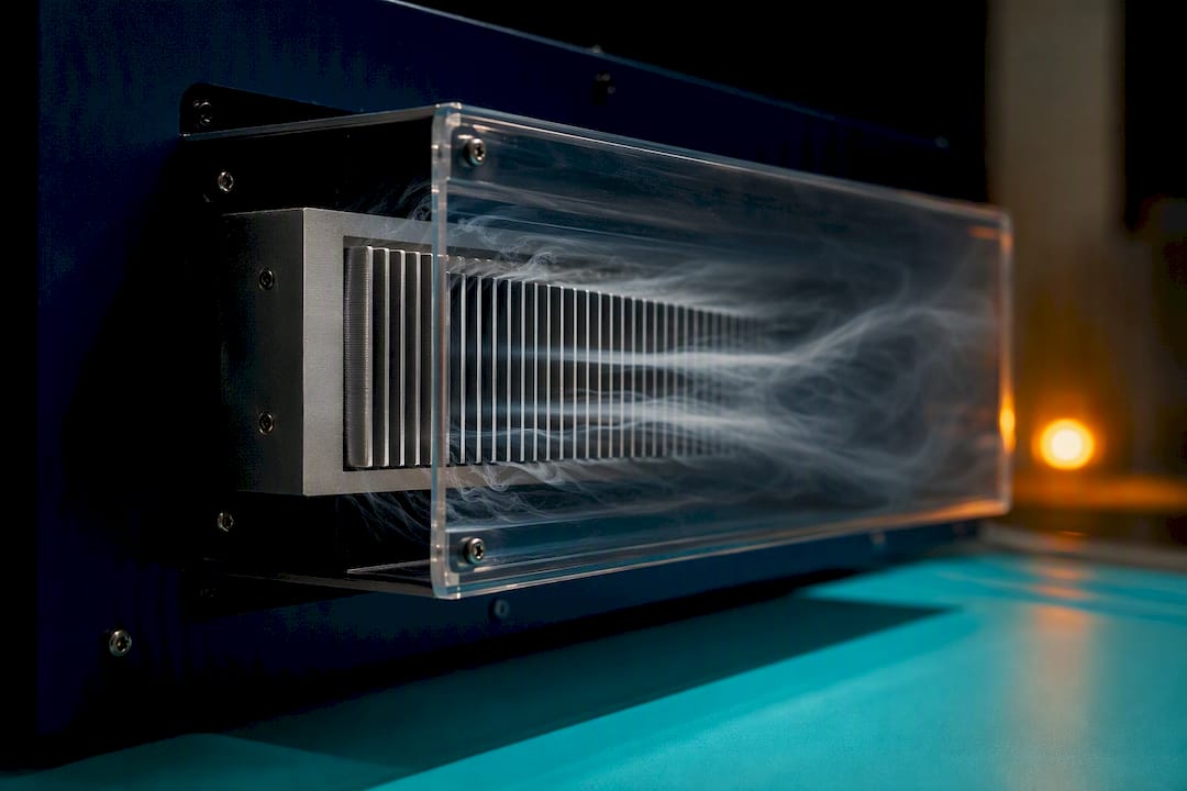 Anonymous heat sink airflow test setup