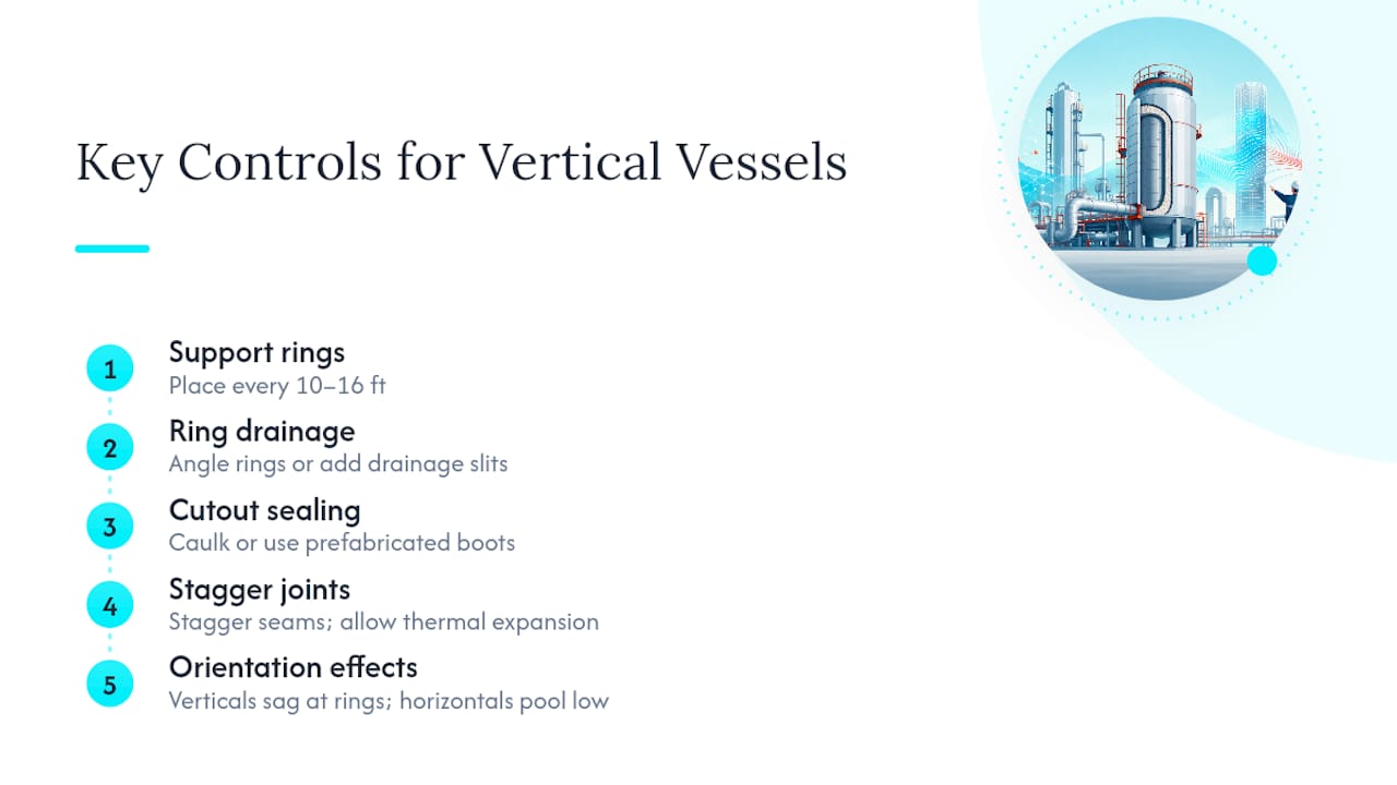 Five pressure vessel insulation design controls