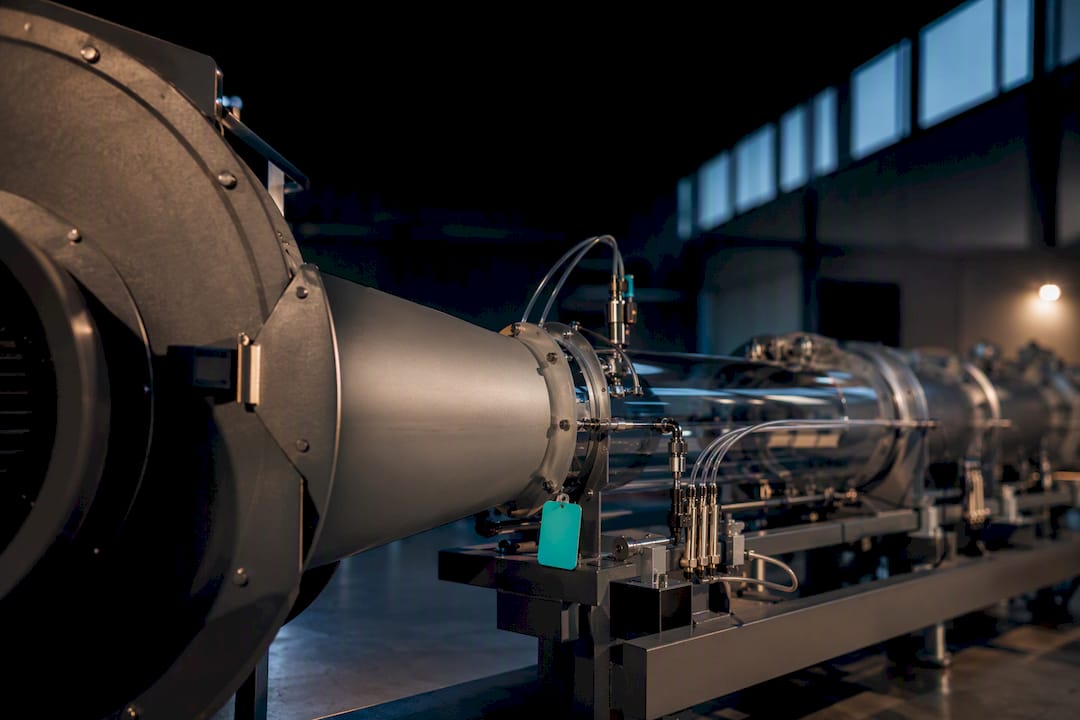 Anonymous fan test assembly in engineering laboratory