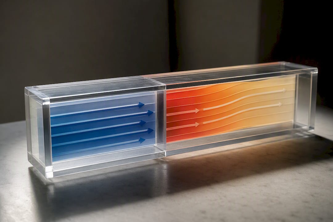 Illustration comparing momentum and thermal diffusivity