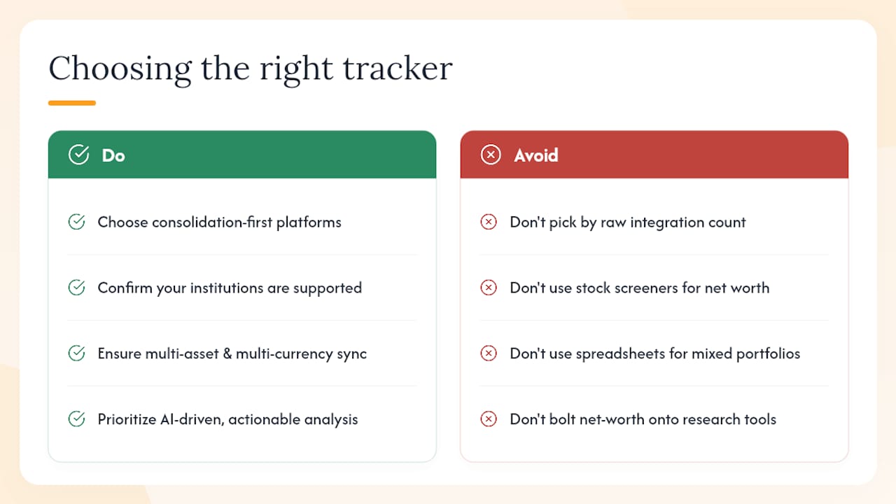 The tools that actually fit how investors work — overview diagram