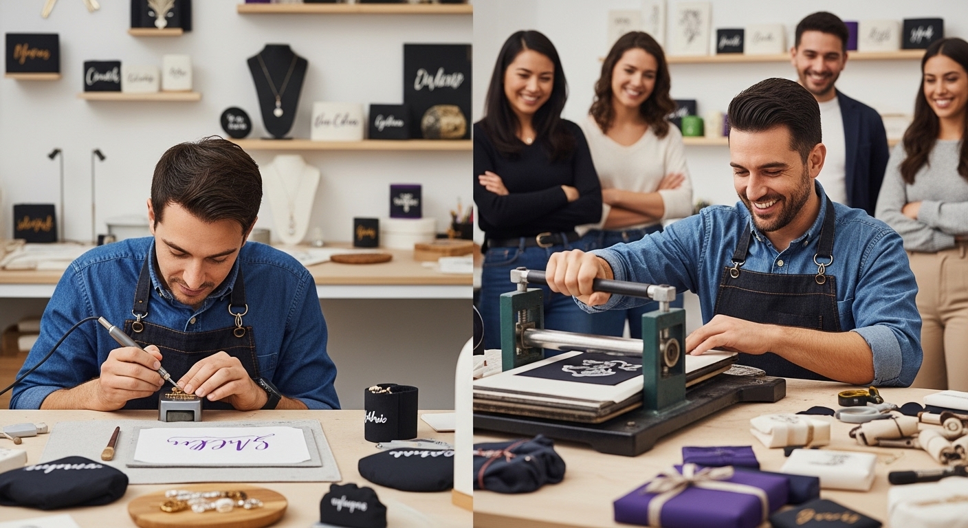 Künstleratelier, Geschenkpersonalisierung, Gravur