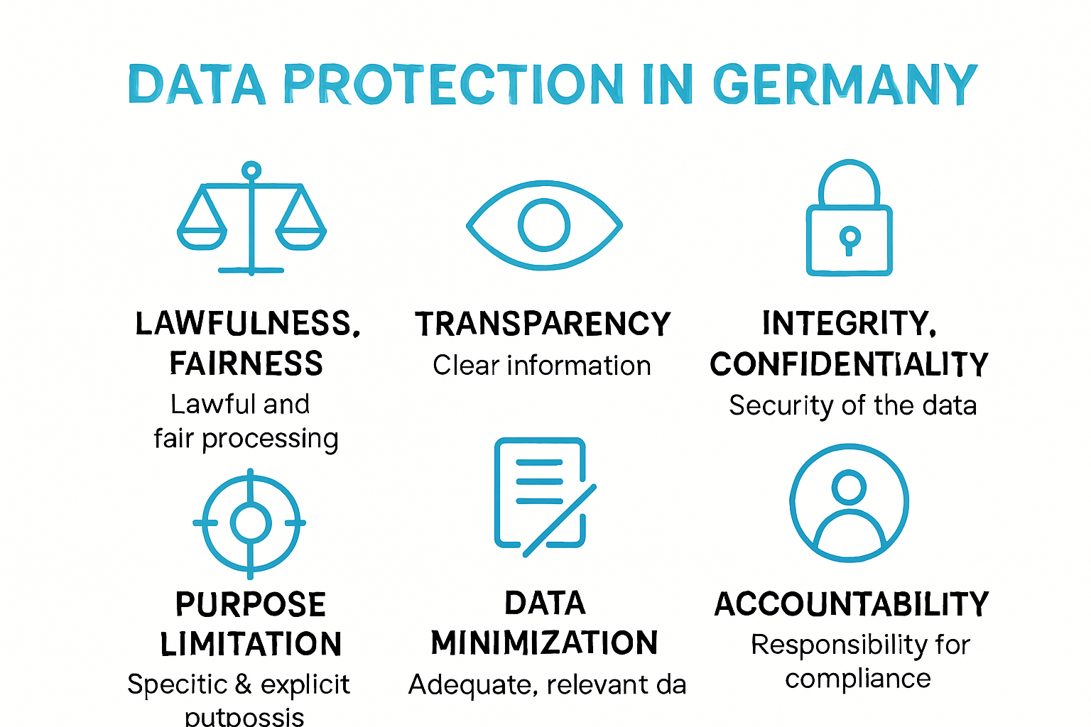 GDPR key principles visual summary