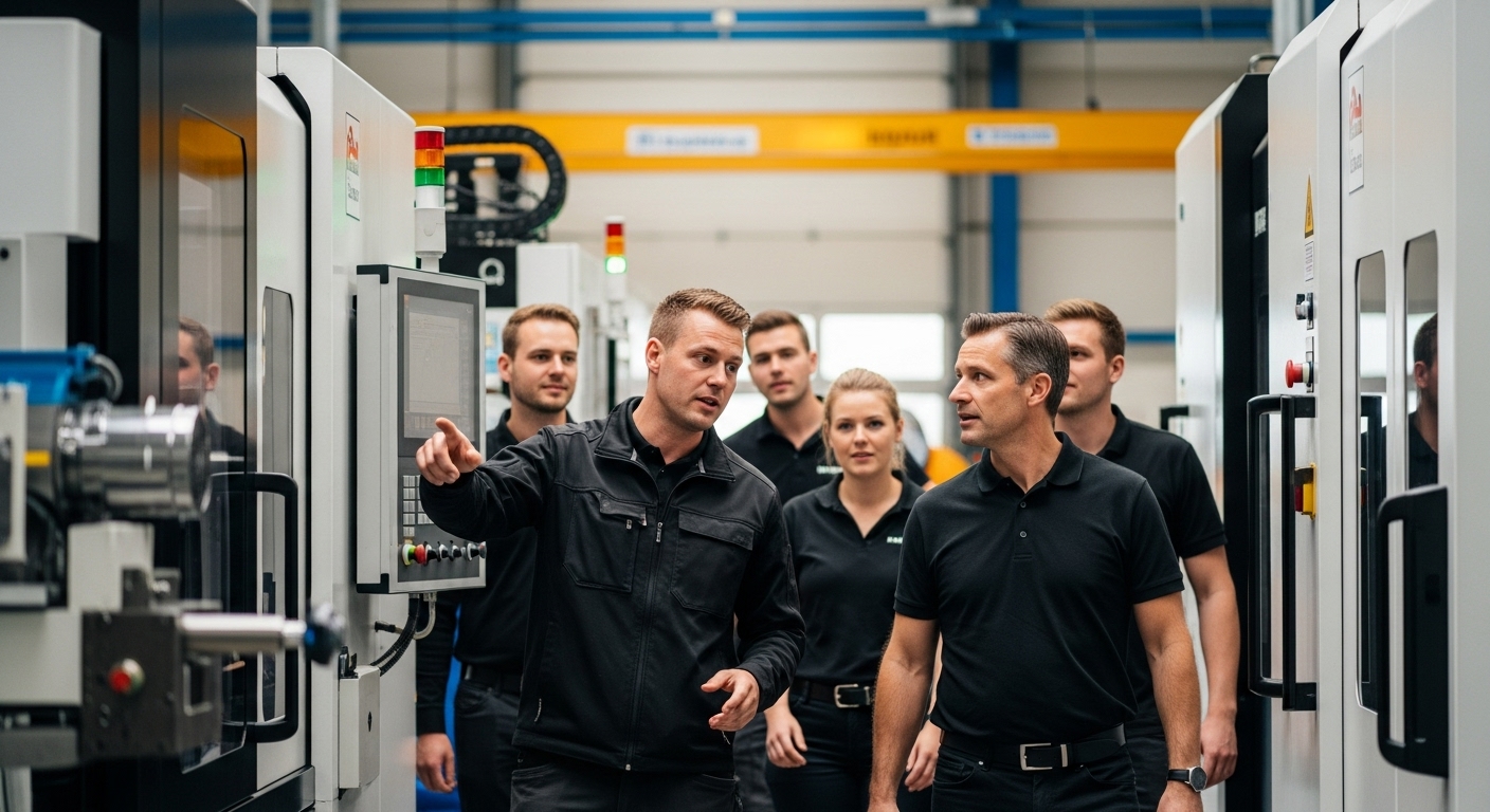 zakelijk overleg fabriek Duitsland