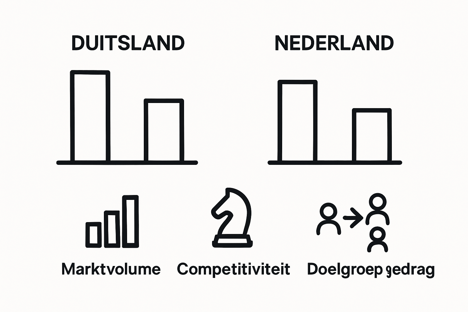 Vergelijking omvang Duitse en Nederlandse advertentiemarkt