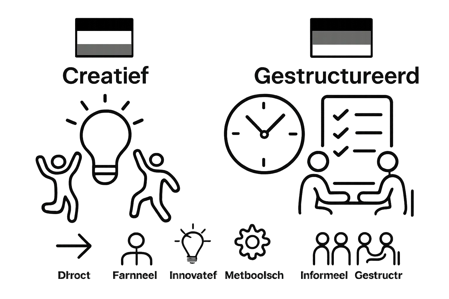 Infographic die NL en DE marketingstijlen visueel vergelijkt