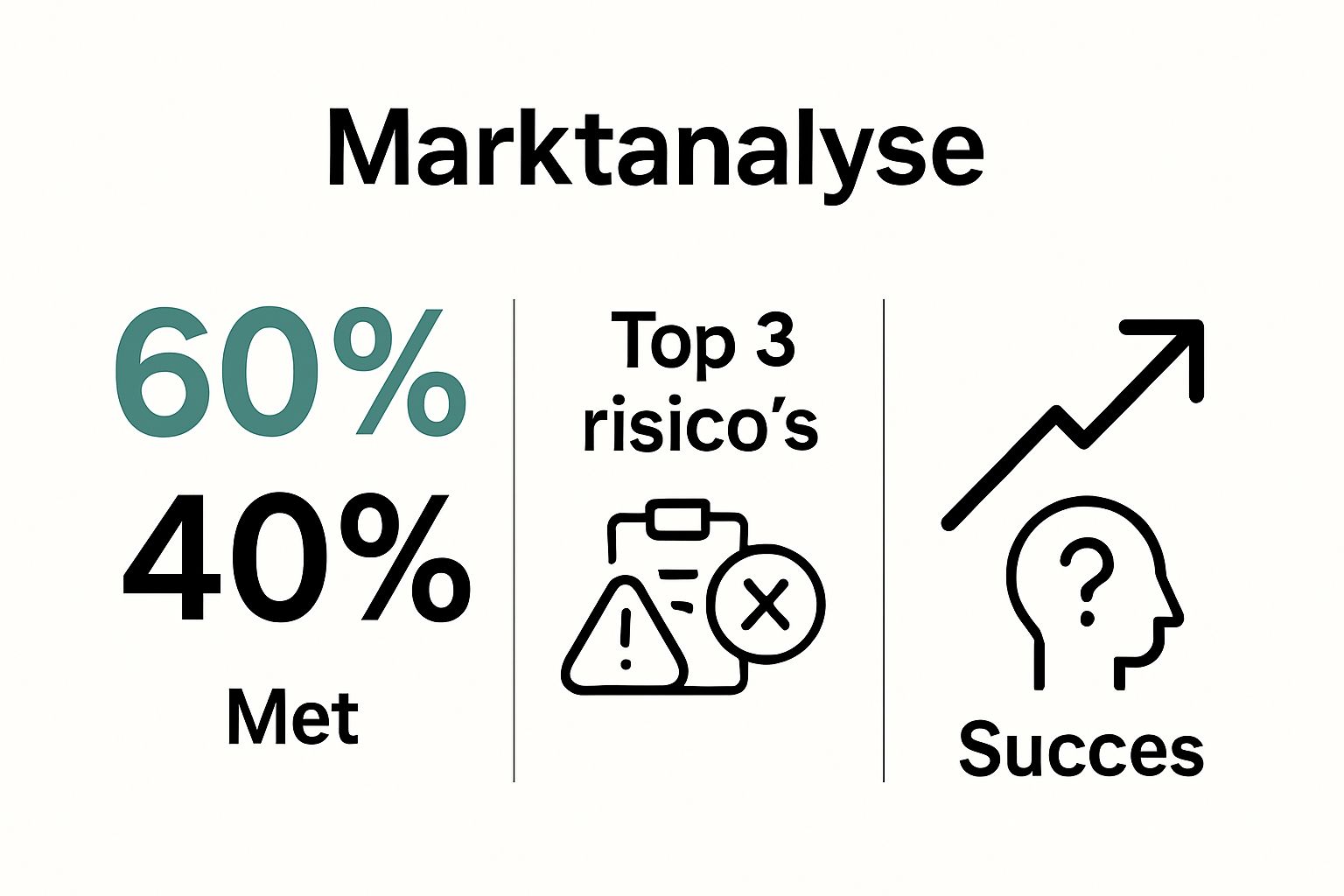 Vergelijking van slagingskans met en zonder marktanalyse Duitsland, enkele kernstatistieken.