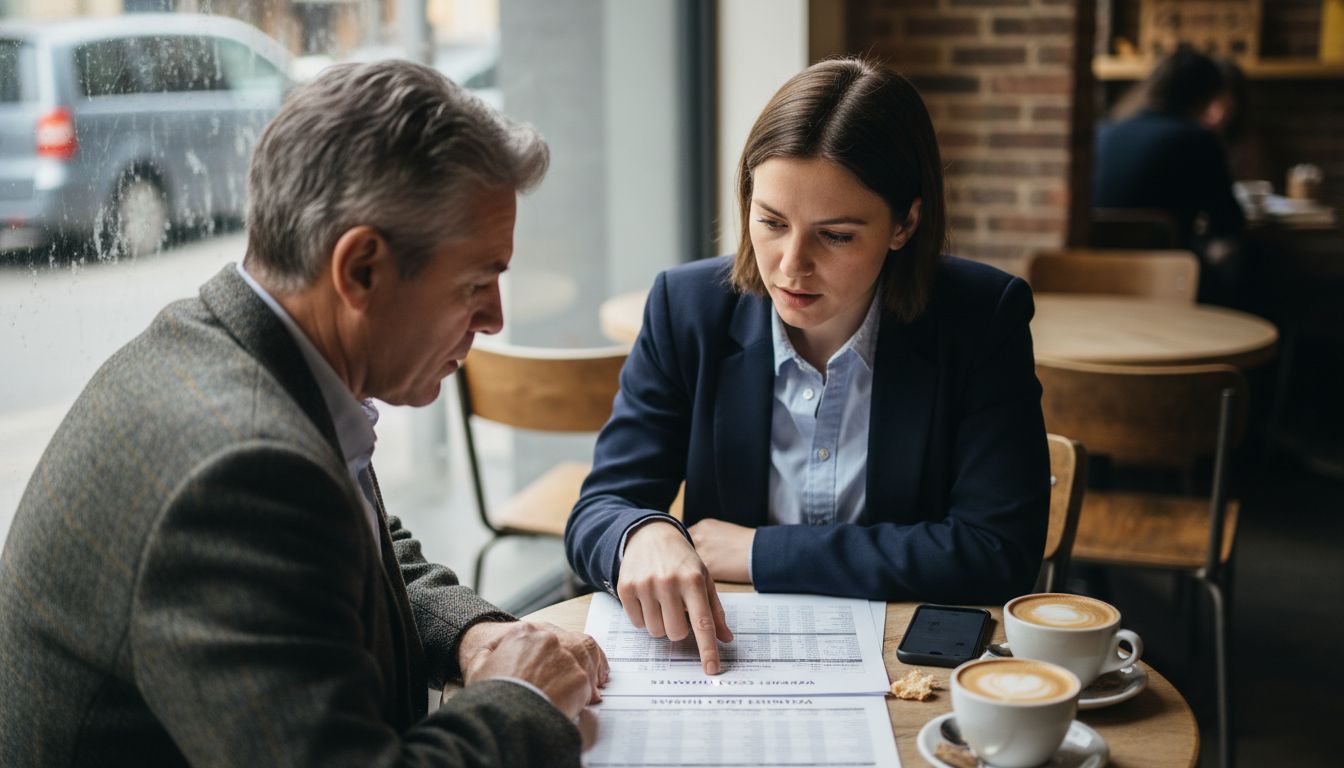Zakenvrouw bespreekt website kosten inschatting