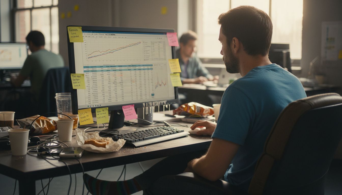 SEO specialist reviewing German search data