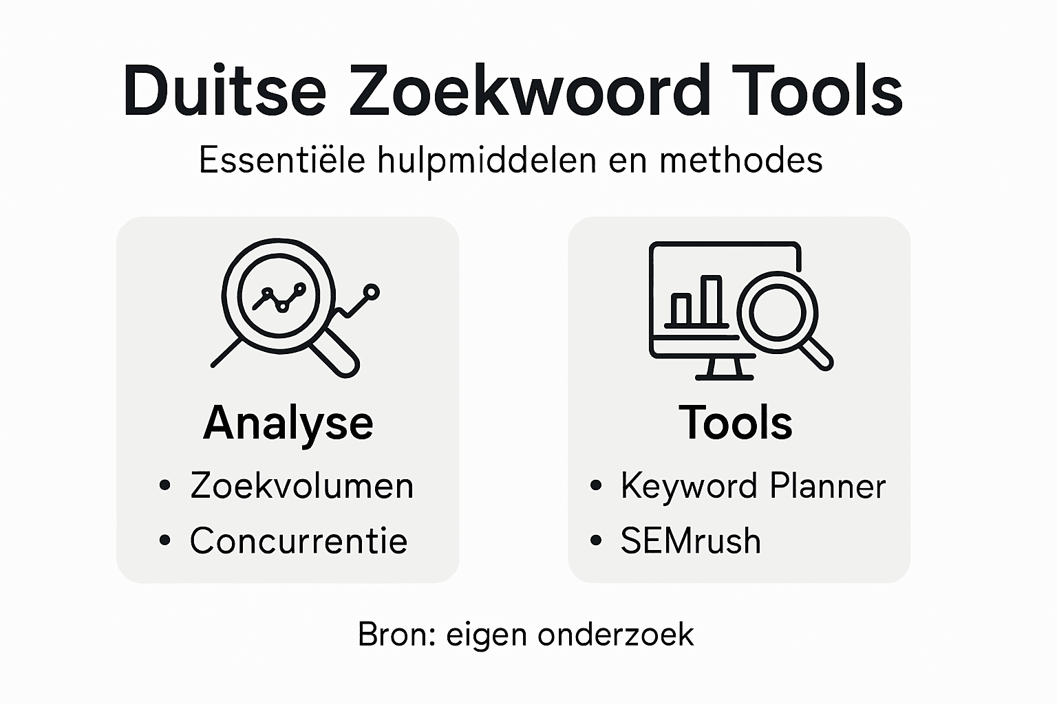 Overzicht: handige Duitse tools en strategieën voor zoekwoordenonderzoek