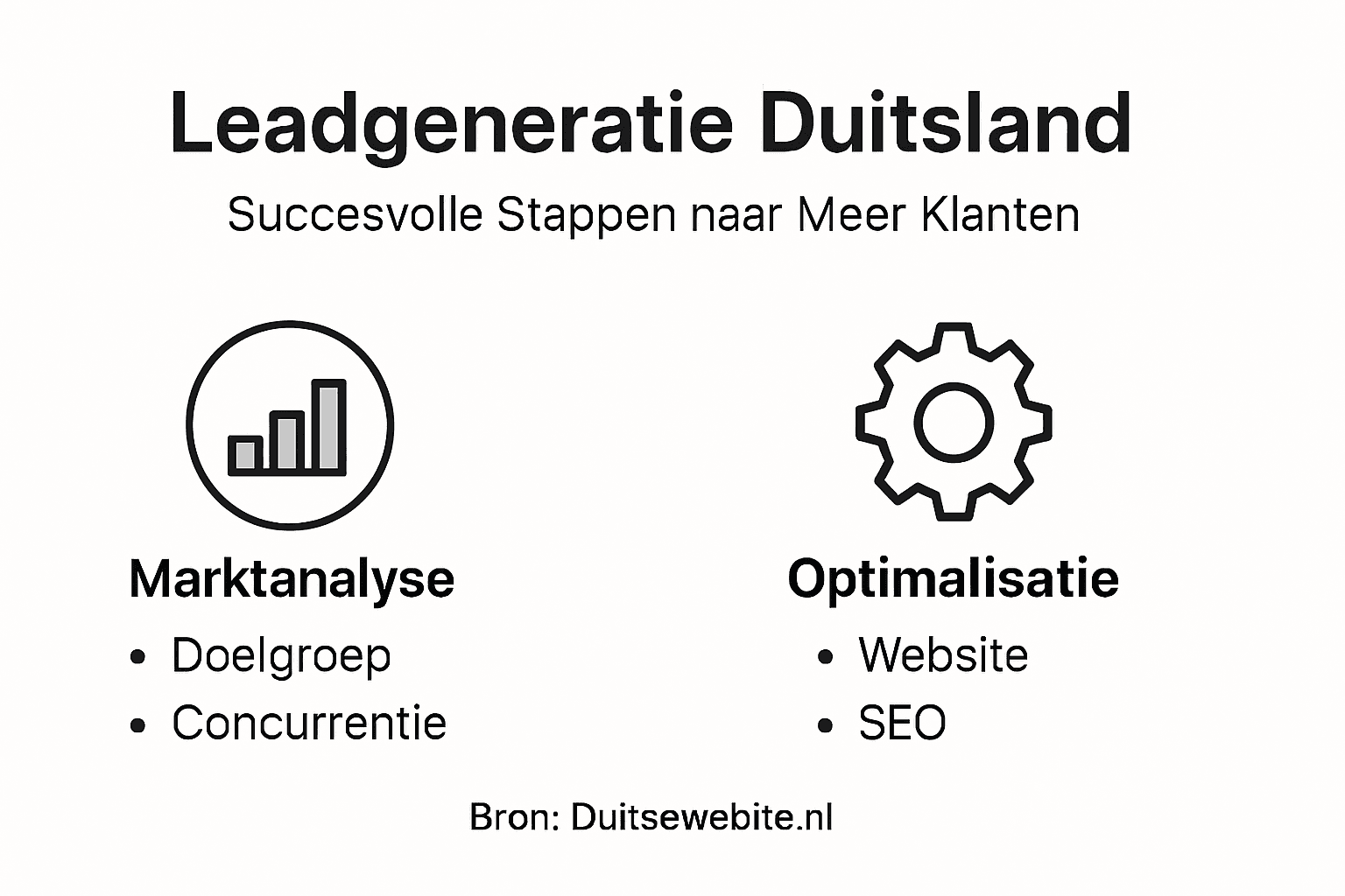 Infographic: stappenplan voor leadgeneratie in Duitsland