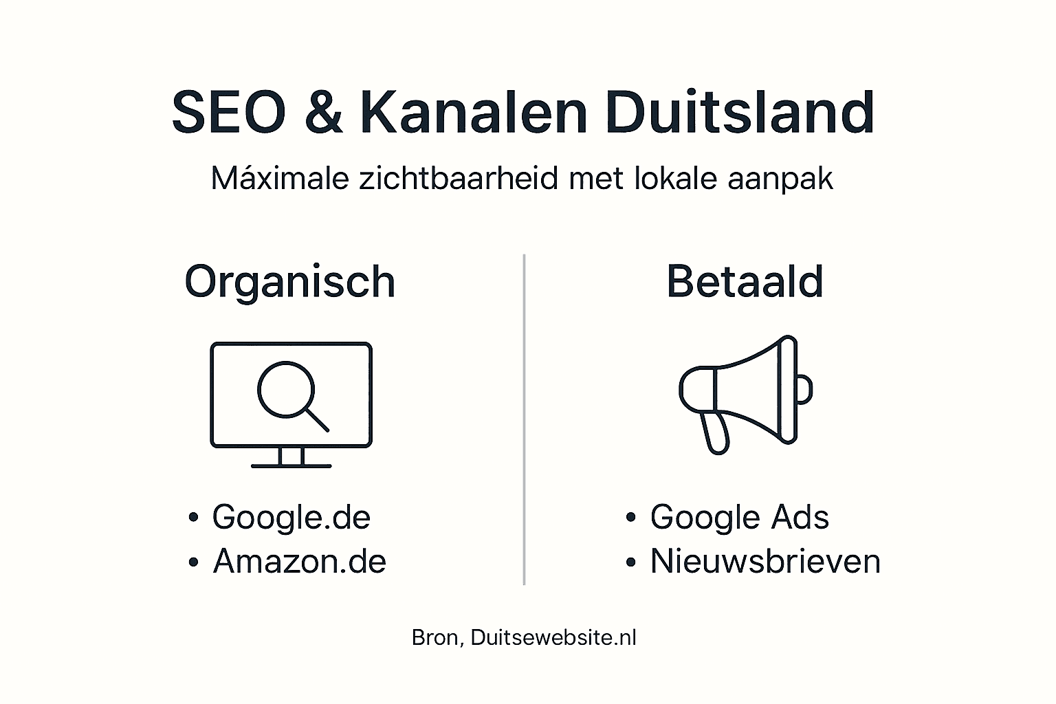 Infographic: Overzicht van SEO-kanalen in Duitsland