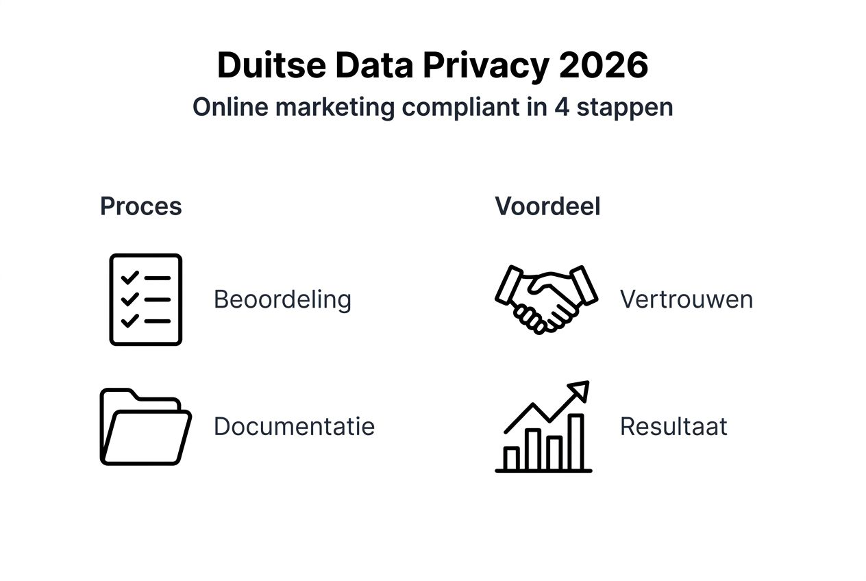 Infographic: de belangrijkste stappen voor dataprivacy in Duitsland