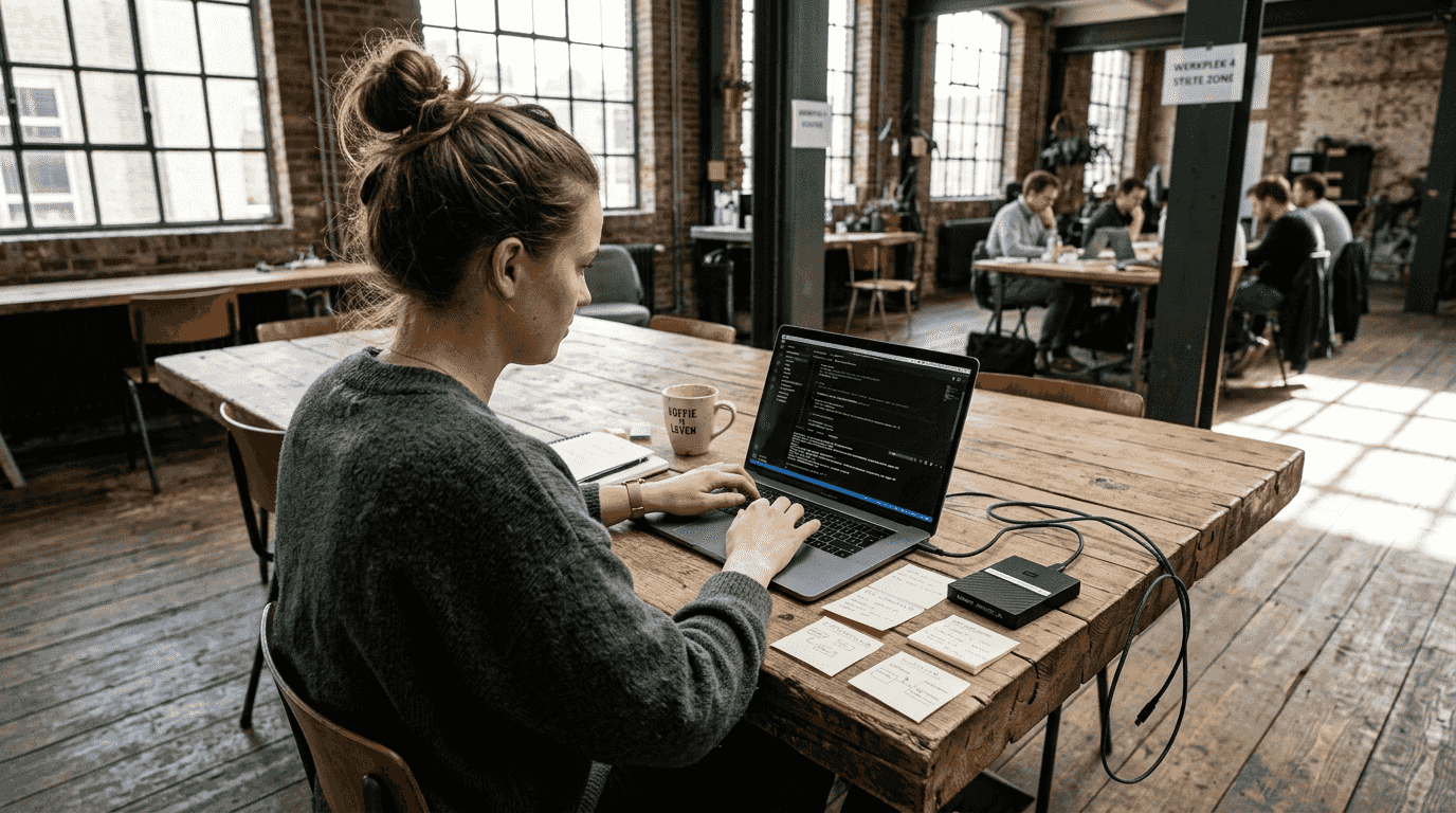 Een IT-specialist zorgt ervoor dat de webshop technisch tot in de puntjes is geoptimaliseerd.