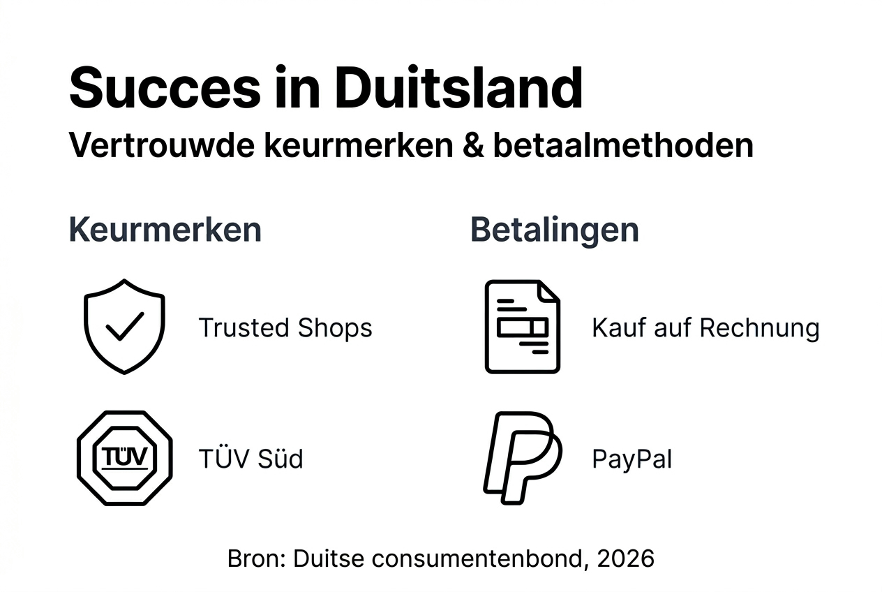 Overzicht van Duitse keurmerken en betaalopties in één oogopslag