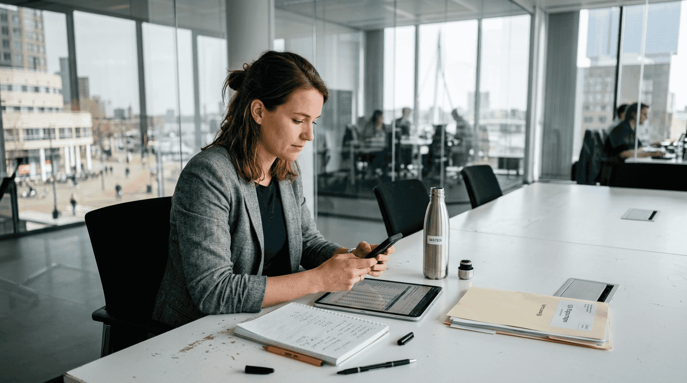 Vrouw analyseert het SEA-budget binnen haar branche