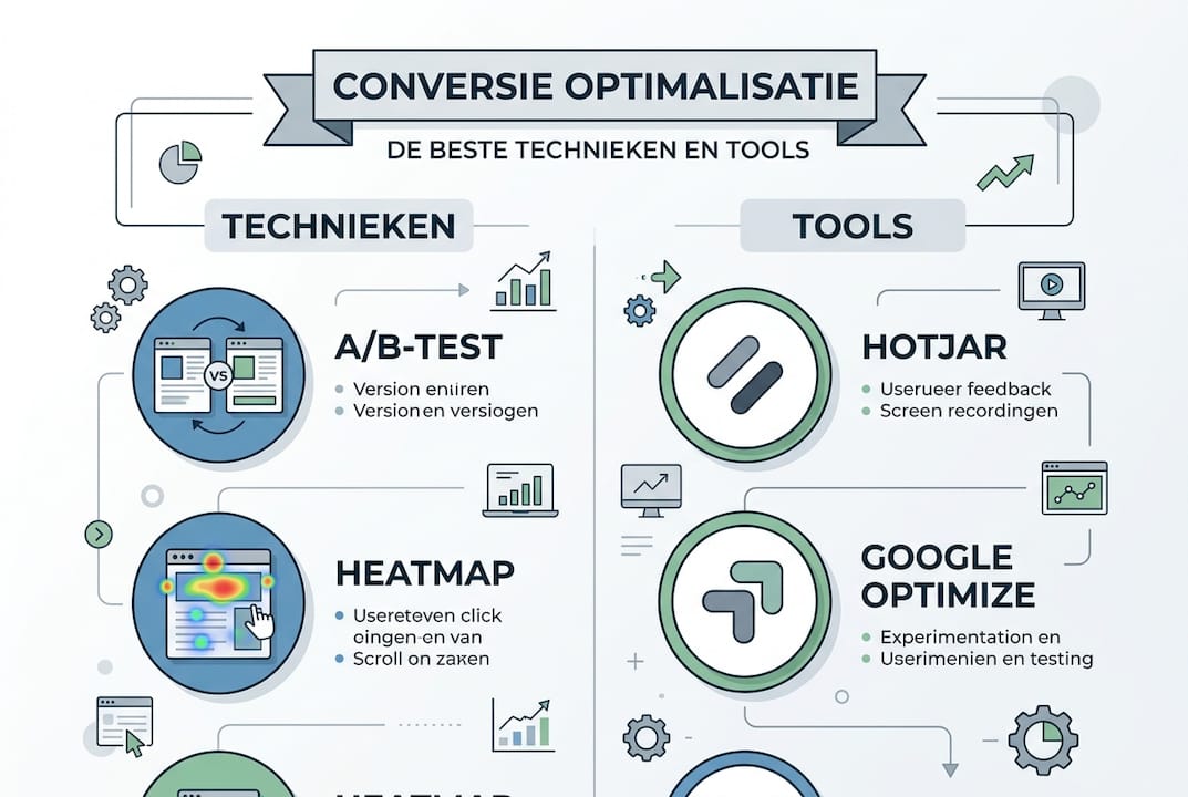 Infographic: effectieve conversie-optimalisatie strategieën en praktische tools