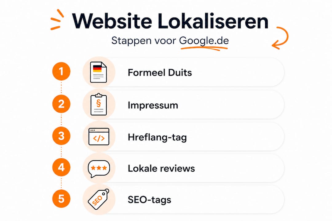 Infographic: Stapsgewijs je website optimaliseren voor de Duitse markt