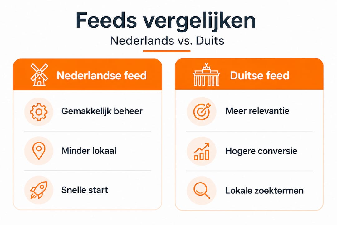Infographic: de Nederlandse feed vergeleken met de Duitse