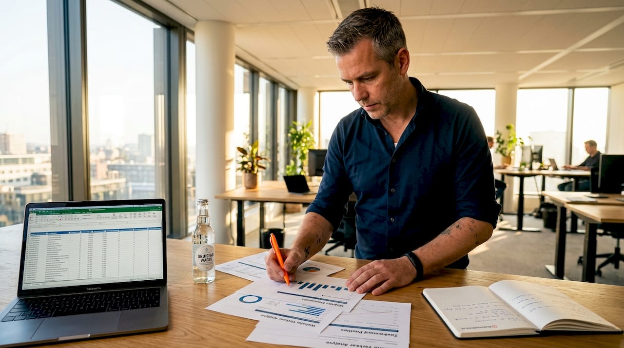 Een SEO-specialist die de website-statistieken grondig analyseert.