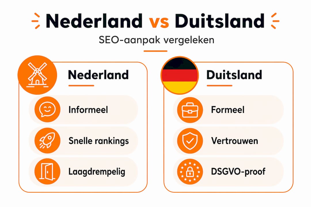 Infographic: SEO-aanpak in Nederland en Duitsland vergeleken