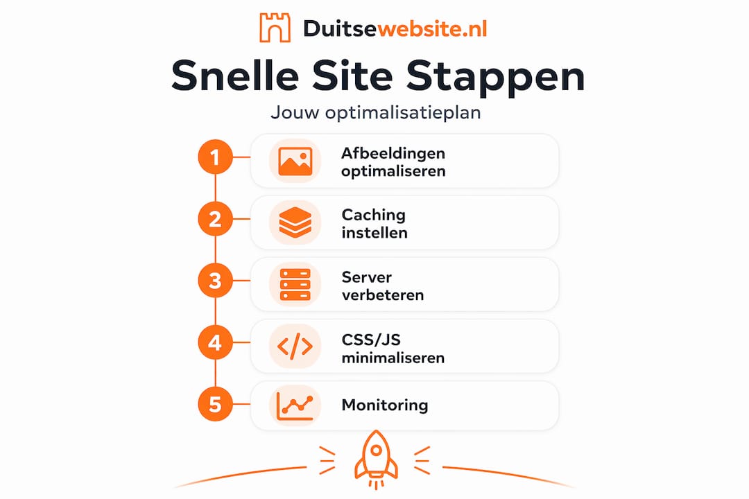 Stapsgewijze infographic: zo maak je je website sneller