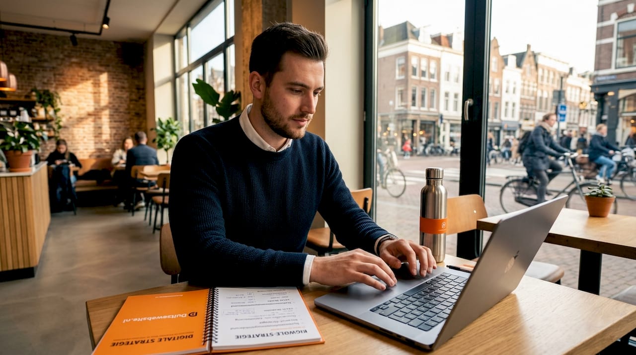 Een specialist analyseert de resultaten van Google Ads-campagnes.