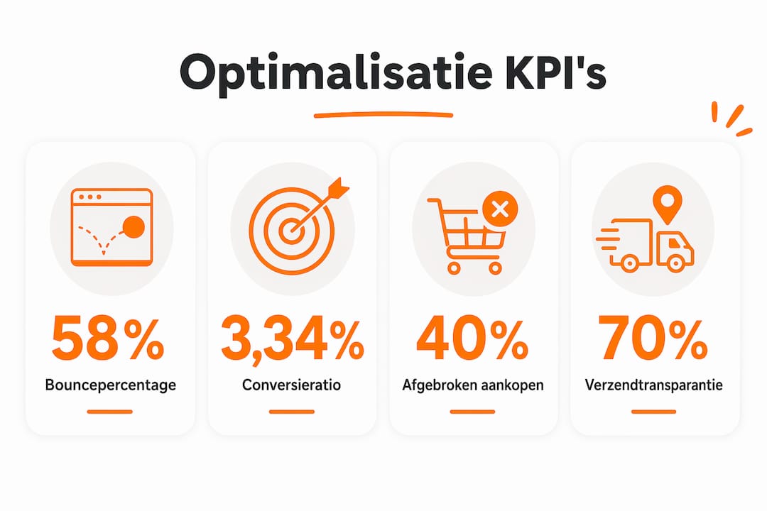 Infographic met de belangrijkste prestatie-indicatoren voor optimalisatie
