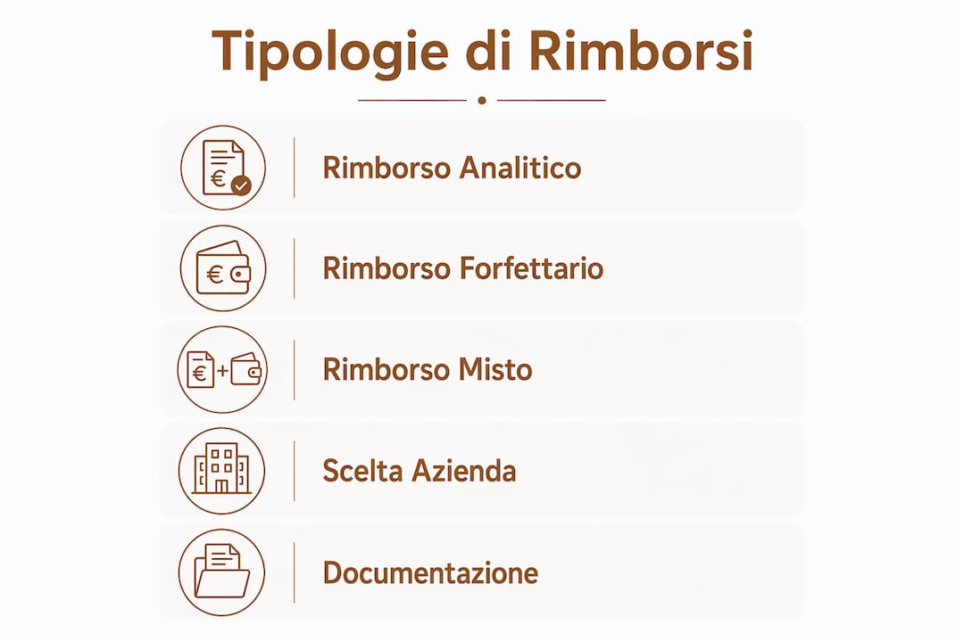 Guida visuale ai diversi tipi di rimborso spese
