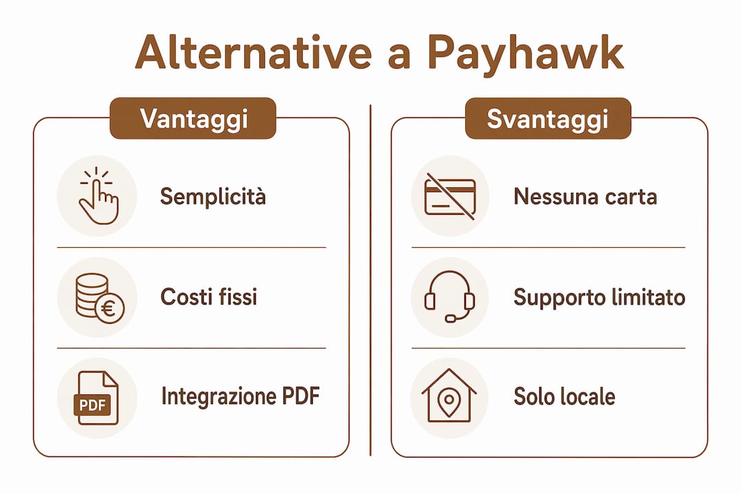 Infografica: pro e contro delle principali alternative a Payhawk a confronto