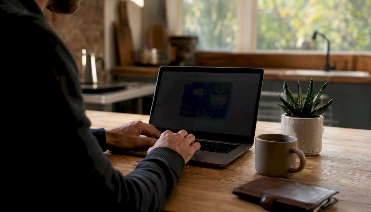 Laptop con archivio digitale sempre a portata di mano