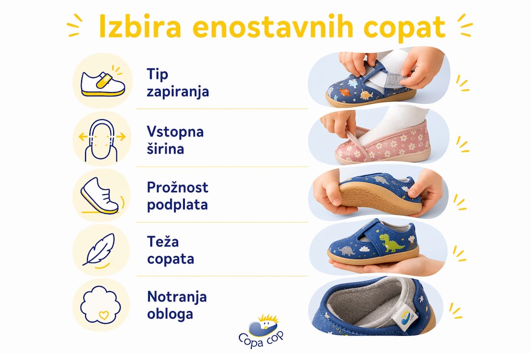 Pregled najpomembnejših korakov za lažjo izbiro udobnih copat